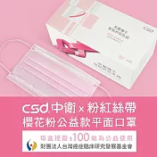 CSD x 粉紅絲帶櫻花粉公益款平面口罩(2024)