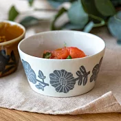 【日本Minoru】Rikka北歐花草 陶瓷餐碗480ml ‧ 白