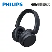 PHILIPS 高階Hi-Fi頭戴式藍牙耳機-TAH5209BK 黑