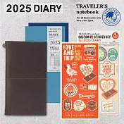 【獨家套組】TRC Traveler’s Notebook 2025週間手帳限定組合- 棕