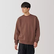 【MUJI 無印良品】男裏毛圓領衫 M 磚紅