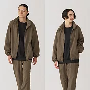 【MUJI 無印良品】男撥水加工尼龍風衣外套 S 卡其