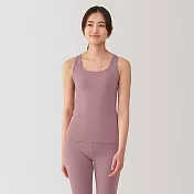 【MUJI 無印良品】女速乾罩杯式坦克背心 S 煙燻粉