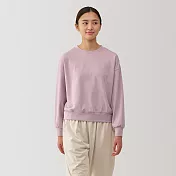 【MUJI 無印良品】女抗UV速乾裏毛圓領衫 S 煙燻粉