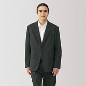 【MUJI 無印良品】男不易起皺彈性外套 L 深灰