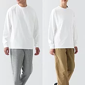 【MUJI 無印良品】男抗UV吸汗速乾聚酯纖維長袖T恤 XL 柔白