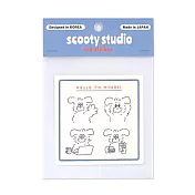 【日本FRONTIER】scooty studio 造型貼紙 大 ‧ 麥可狗狗(hello)