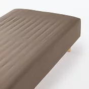 【MUJI 無印良品】再生聚酯速乾床包/D /雙人/棕色