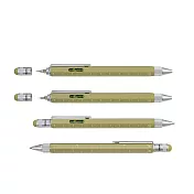 【TROIKA】多功能工具筆(多色可選)(原字筆/觸控筆/螺絲起子/水平儀/尺) 德國設計 台灣製造  橄欖綠
