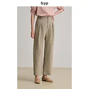 ltyp旅途原品 100%亞麻文藝直筒長褲 老錢風復古寬鬆舒適休閒褲女 M L M 原麻色