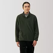 【MUJI 無印良品】男再生刷毛套衫 M 卡其綠