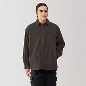【MUJI 無印良品】男針織燈芯絨襯衫式外套 L 深棕
