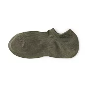 【MUJI 無印良品】男棉混淺口直角襪25-27cm 卡其綠