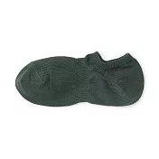 【MUJI 無印良品】男棉混淺口直角襪25-27cm 深綠