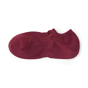 【MUJI 無印良品】男棉混淺口直角襪25-27cm 暗紅