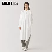 【MUJI 無印良品】MUJI Labo女起毛斜紋織洋裝 L 白色