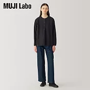 【MUJI 無印良品】MUJI Labo女和紙混丹寧長褲 23 暗藍