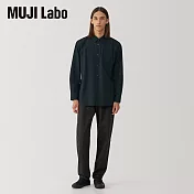 【MUJI 無印良品】MUJI Labo男平織布標準領襯衫 S 黑色