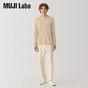 【MUJI 無印良品】MUJI Labo男自然原色喀什米爾圓領針織衫 S 米色