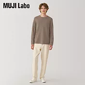 【MUJI 無印良品】MUJI Labo男自然原色喀什米爾圓領針織衫 L 摩卡棕