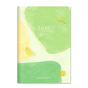 珠友 2025年A6/50K日誌內頁/方格1日1頁/巴川紙/日記手帳/手札行事曆/鋼筆適用/時間軸管理/一日一頁 01草綠