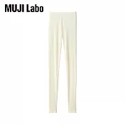 【MUJI 無印良品】MUJI Labo女萊賽爾混蠶絲螺紋緊身褲 M 柔白