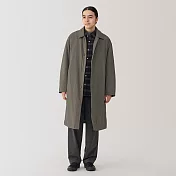 【MUJI 無印良品】男可水洗鋪棉折領大衣 XL 深摩卡棕