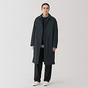 【MUJI 無印良品】男可水洗鋪棉折領大衣 XL 黑色