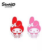 【日本正版授權】三麗鷗 造型鋼夾 2入組 造型夾/夾子/文具夾 - 美樂蒂