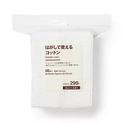 【MUJI 無印良品】可撕型化妝棉/86入/約85x60mm