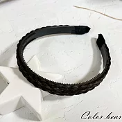 【卡樂熊】仙女魚骨辮子甜美雙辮(四色)- 棕黑色