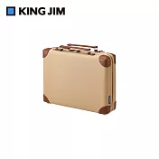 【KING JIM】Carchette文具收納手提包 窄版 米色