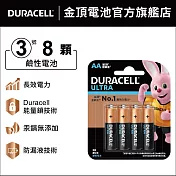 金頂 DURACELL 鹼性電池 ULTRA超能量-3號AA (8入裝)