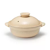 【MUJI 無印良品】萬古燒土鍋.透明釉/2-3人用使用容量1600mL、滿水容量2600mL、內徑25cm(含把手寬度29cm)、含鍋蓋高度16cm