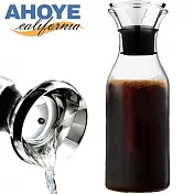 【AHOYE】丹麥風格可直火耐熱玻璃壺 1L (冷水壺 沖泡壺 咖啡壺 耐熱壺)