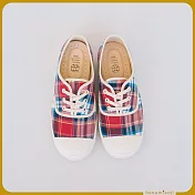 【花見小路】綁帶甜椒日 最經典 手製鞋 JP23  格紋紅