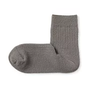 【MUJI 無印良品】女足口柔軟舒適直角短襪23-25cm 煙燻棕