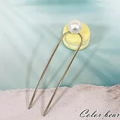 【卡樂熊】簡約珍珠U型造型髮簪(六款)- 單珠銀色