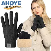 【AHOYE】女款雙層加絨保暖手套 (戶外手套 防寒手套 加厚手套 )