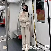 【Lockers 木櫃】減齡休閒運動兩件套裝 L113122302 F 杏色