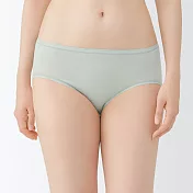 【MUJI 無印良品】女柔滑中腰內褲 S 淡綠