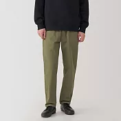 【MUJI 無印良品】男水洗棉舒適長褲 M 卡其綠
