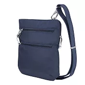 《TRAVELON》四層防盜斜背包 | 側背包 斜背包 背帶包 防割防搶 - 藍