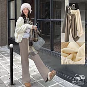 【BODYAIR嚴選】厚暖燈芯絨抽繩垂墜闊腿褲(親膚.顯瘦.保暖.CASUAL) XL 米