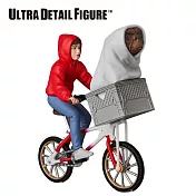 【日本正版授權】UDF E.T.外星人 吊卡系列 NO.801 E.T.外星人&埃利奧特 騎腳踏車 公仔/模型 9cm