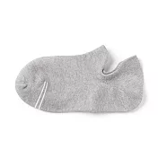 【MUJI 無印良品】女腳跟防磨淺口直角襪23-25cm 灰色