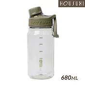 【HOUSUXI舒希】TRITAN 運動直飲水瓶 680ml (四色任選) 軍綠