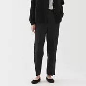 【MUJI 無印良品】女撥水加工錐形褲 S 黑色