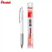 (1筆1芯)PENTEL 按壓式輕滑鋼珠筆  1.0紅