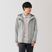 【MUJI 無印良品】男撥水加工連帽外套 M 灰色